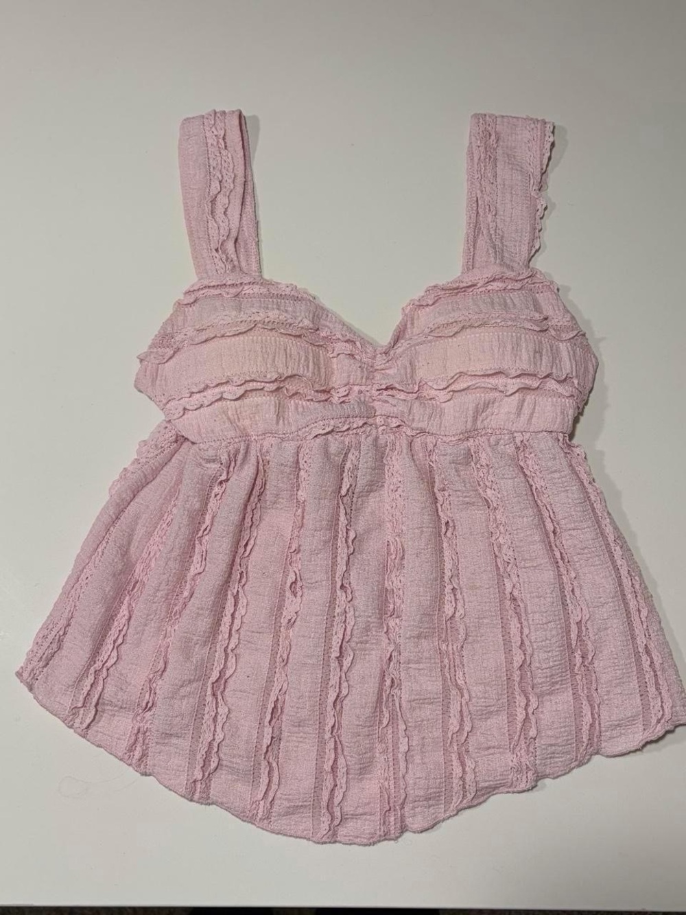Derek Heart Pink Ruffle Tank - Picture 5 of 8